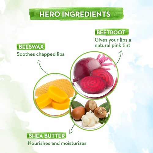 Mamaearth Beetroot Tinted 100% Natural Lip Balm-Natural Pink - Distacart