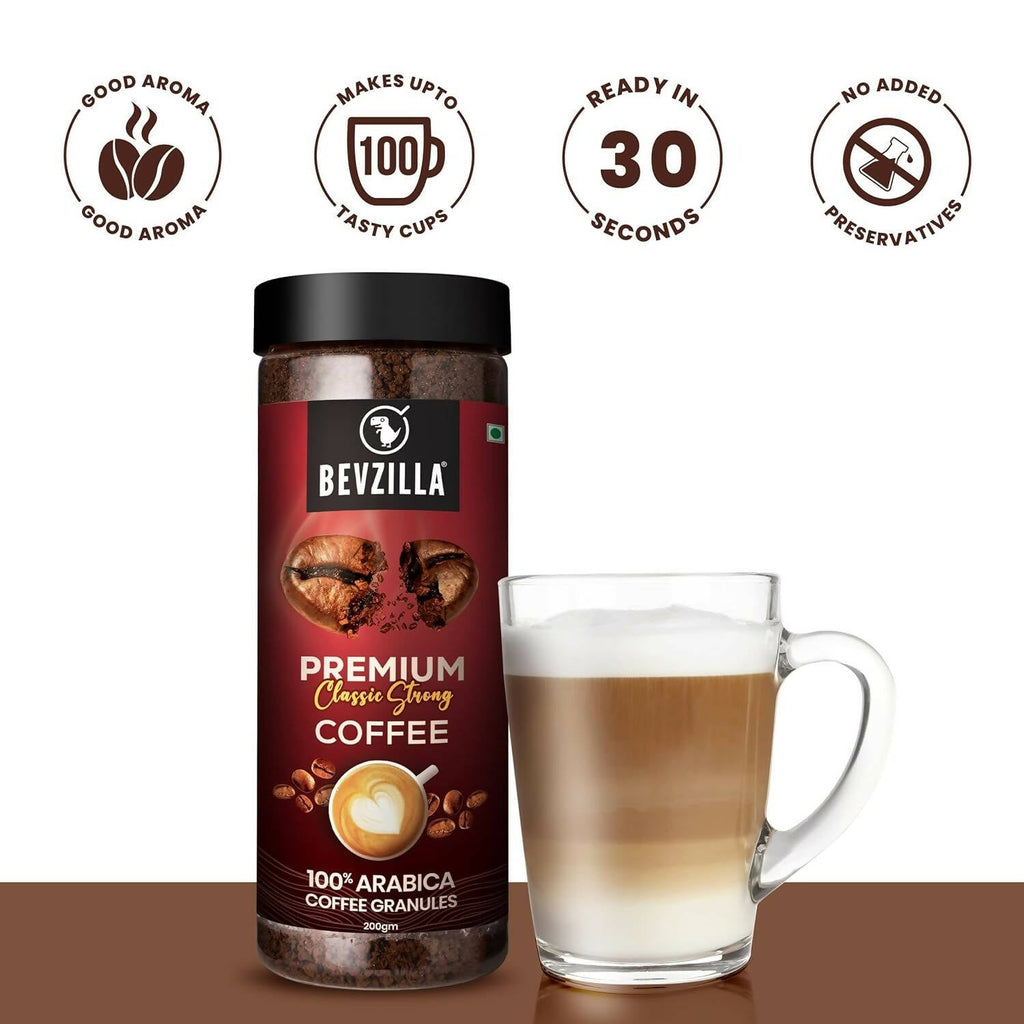 Bevzilla 100% Arabica Instant Classic Strong Coffee Powder - Distacart