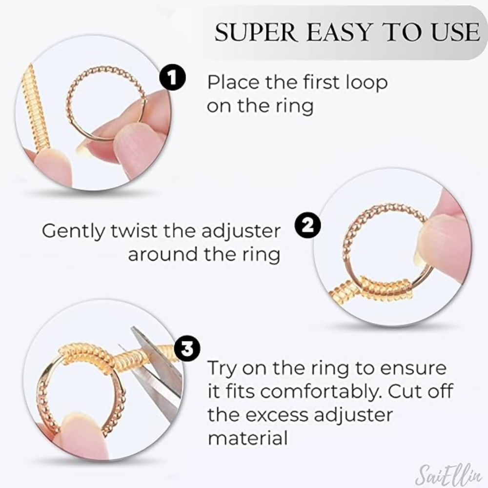 Saiellin Ring Size Adjuster For Loose Rings - Gold - Distacart