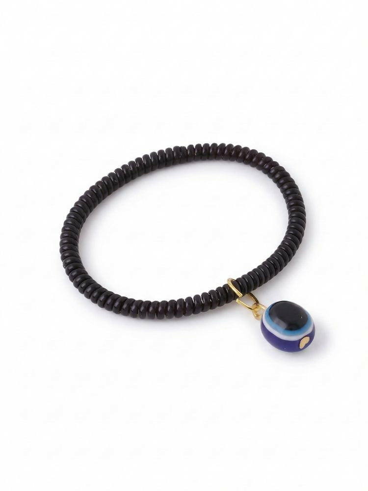 NVR Black Evil Eye Spring Ring Bracelet for Men & Women - Distacart