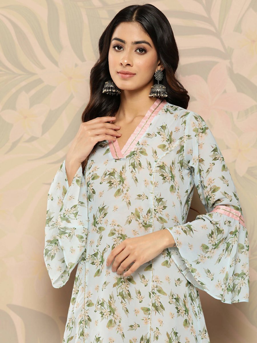 Ahalyaa Women's Traditional wear Kurta - Sky Blue