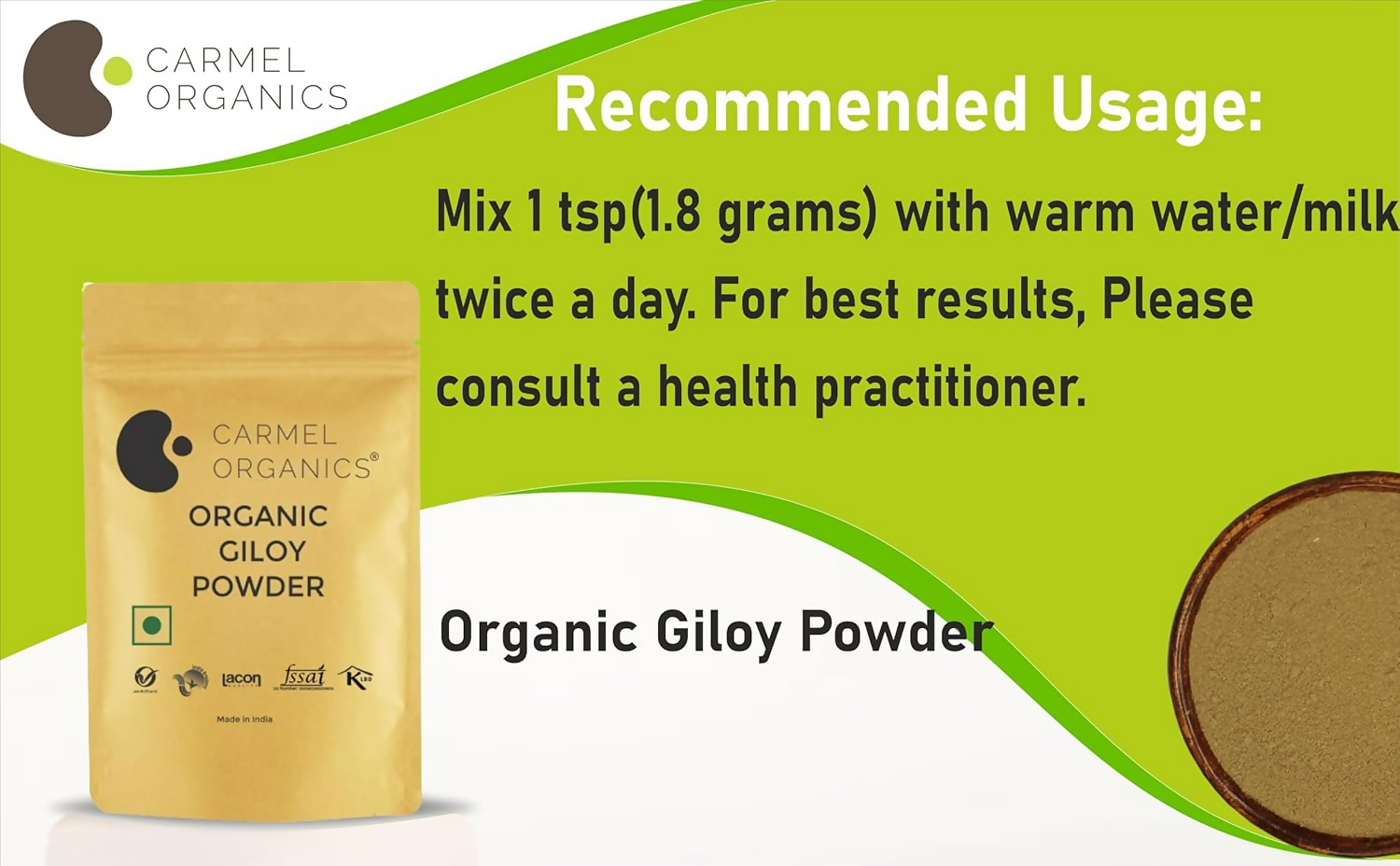 Carmel Organics Bacopa Monnieri Powder