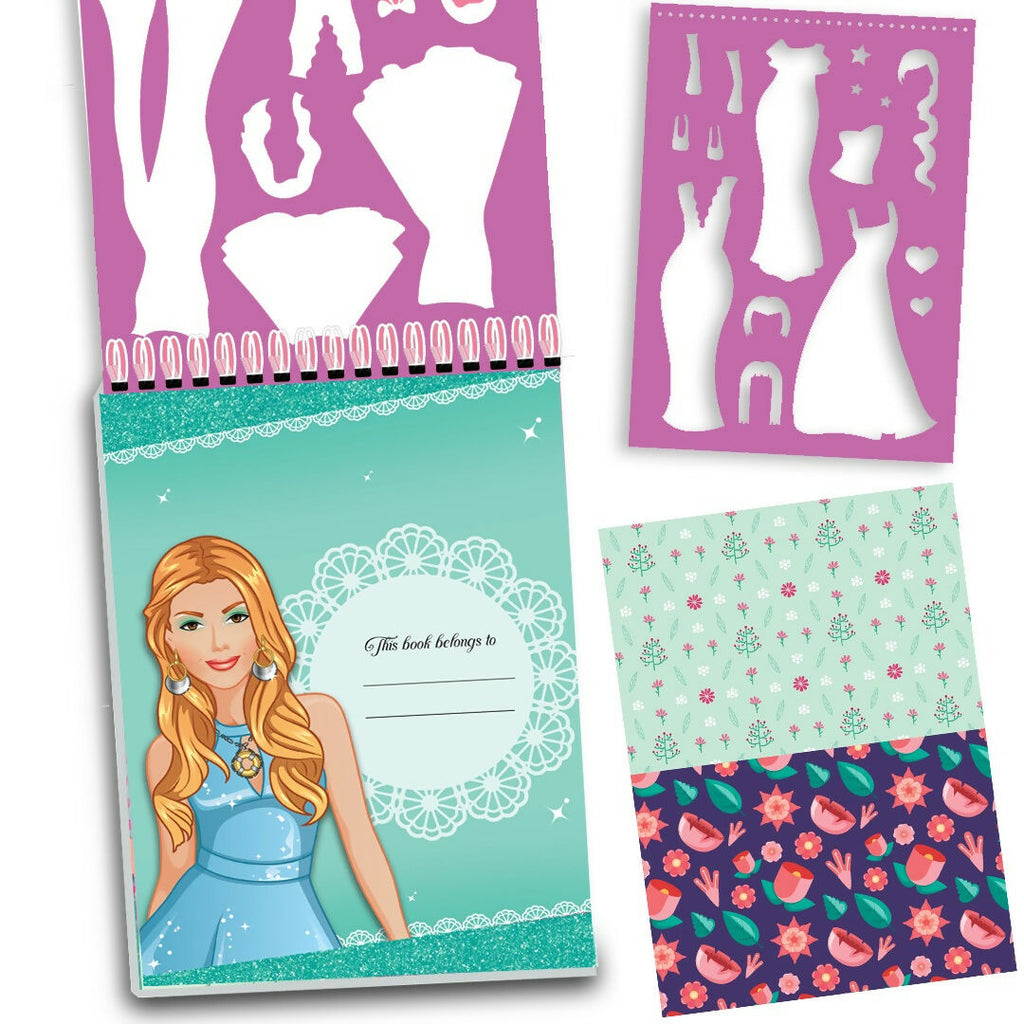Dreamland Publications Style Studio Fashion Sketch Activity Book 2 for Girls Age 4-8 years - Distacart