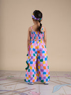 Snakes and Ladders Girls Multi Color Rotary Print Jumpsuit from Siblings Collection