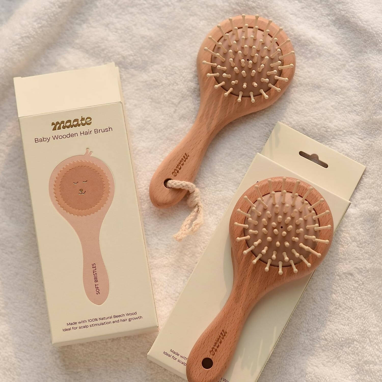 Maate Baby Wooden Comb Gift Box | Baby Wooden Hair Brush - Distacart