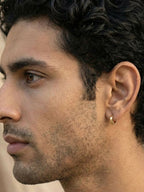 NVR Men's Set of 3 Multicolour Hoop Earrings - Distacart