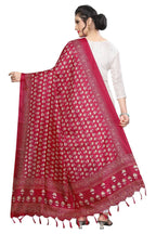 Vamika Red Printed Khadi Bhagalpuri Latest Dupatta