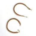 Mominos Fashion Kamal Johar Red Kundan Anklets