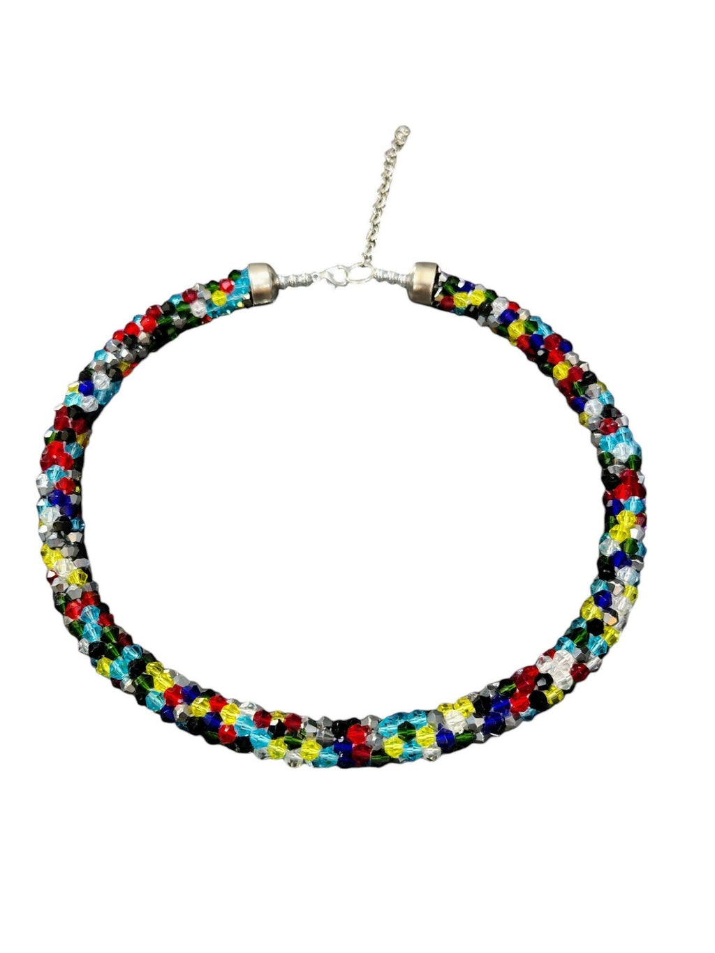 Inhanns Noor-E-Jalwa – Handmade Crystal Bead Necklace -Adjustable - Multi Colour Only Necklace