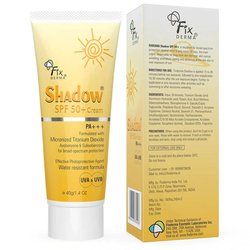 Fixderma Shadow SPF 50+ Cream For Dry Skin - Distacart