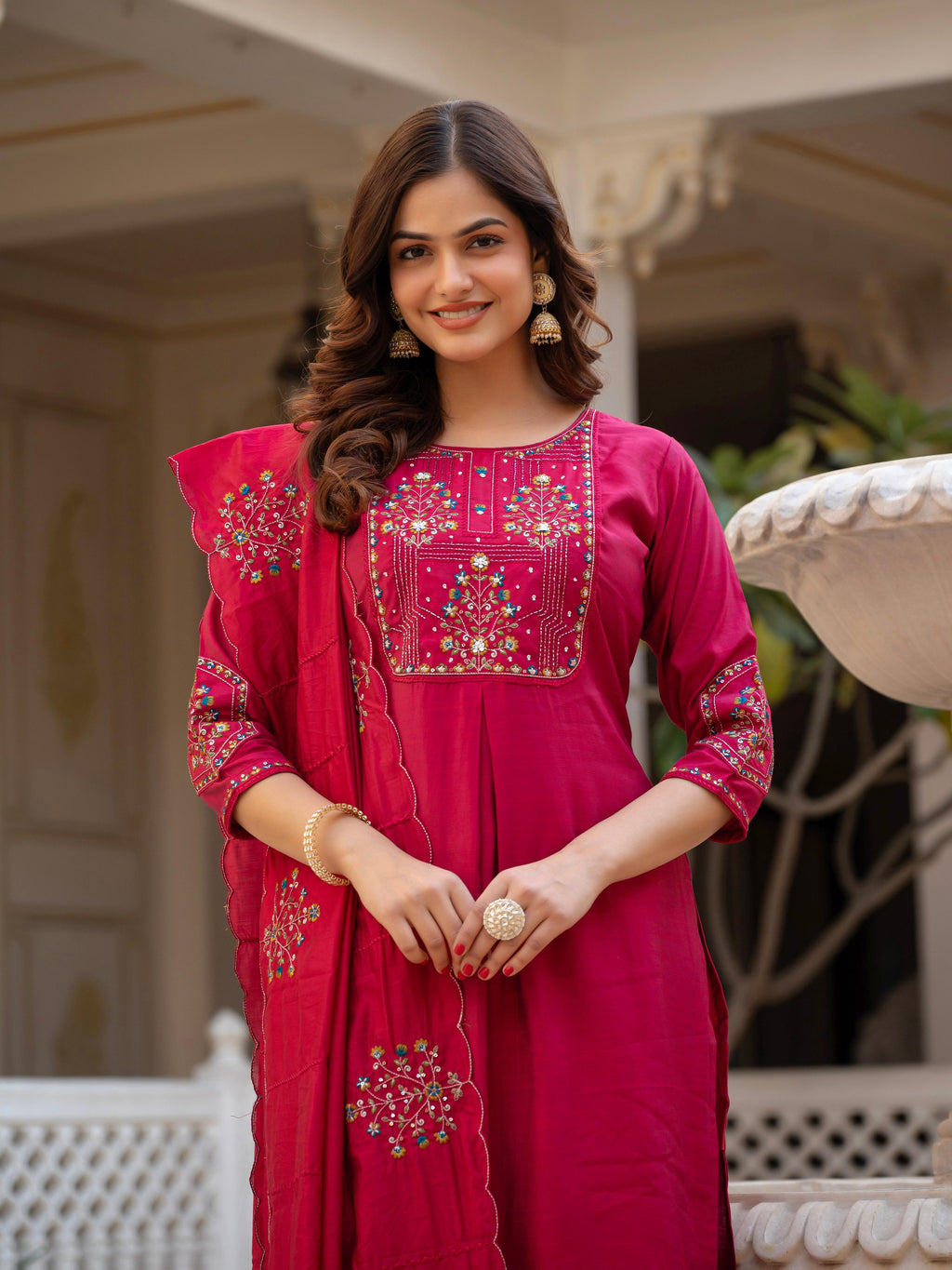 Pramukh Fab Pink Color Viscose Mango Silk Kurta Set - Distacart