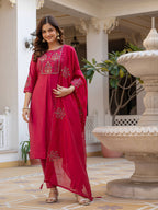 Pramukh Fab Pink Color Viscose Mango Silk Kurta Set - Distacart