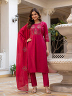Pramukh Fab Pink Color Viscose Mango Silk Kurta Set - Distacart
