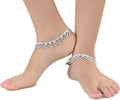AanyaCentric Silver Plated White Metal Payal Indian Traditional Ethnic Fashion Imitation Jewellery Foot Chain - Distacart