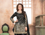 Anaita Black Embroidered Tapeta Silk Salwar Suit - Distacart