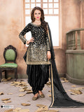 Anaita Black Embroidered Tapeta Silk Salwar Suit - Distacart