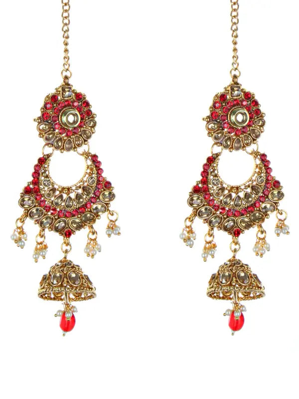 Tehzeeb Creations Traditional Stone Bridal Set 7 Pcs. For Girls & Women