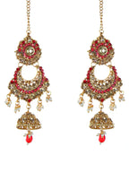 Tehzeeb Creations Traditional Stone Bridal Set 7 Pcs. For Girls & Women