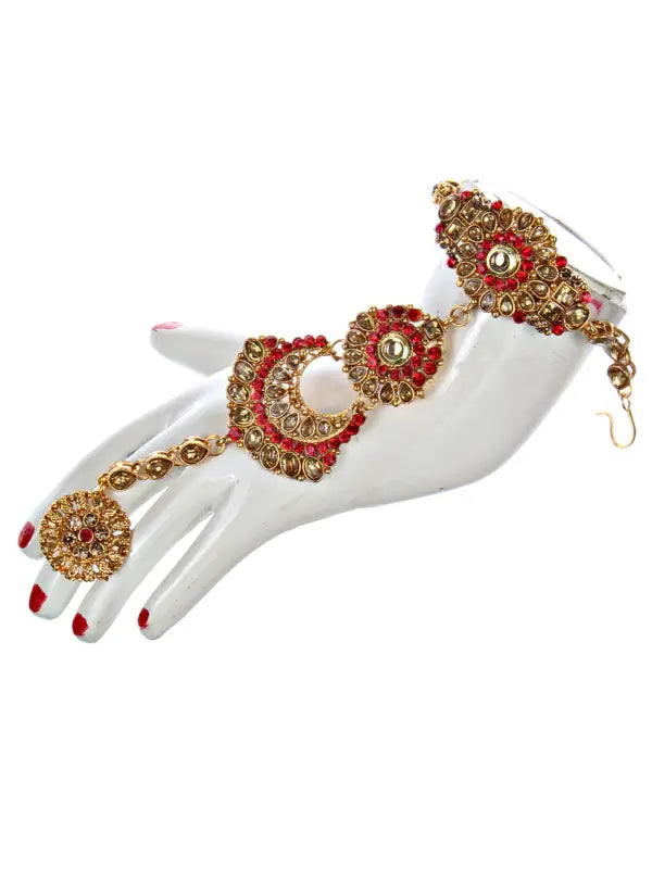 Tehzeeb Creations Traditional Stone Bridal Set 7 Pcs. For Girls & Women