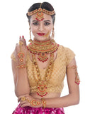 Tehzeeb Creations Traditional Stone Bridal Set 9 Pcs. For Girls & Women