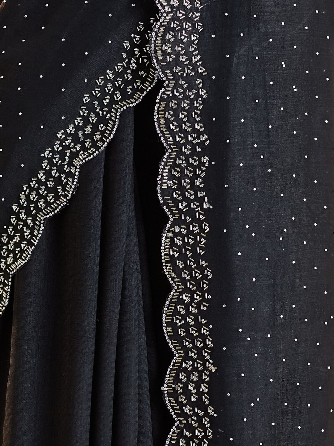 kasee Beads and Stones Silk Blend Saree - Distacart