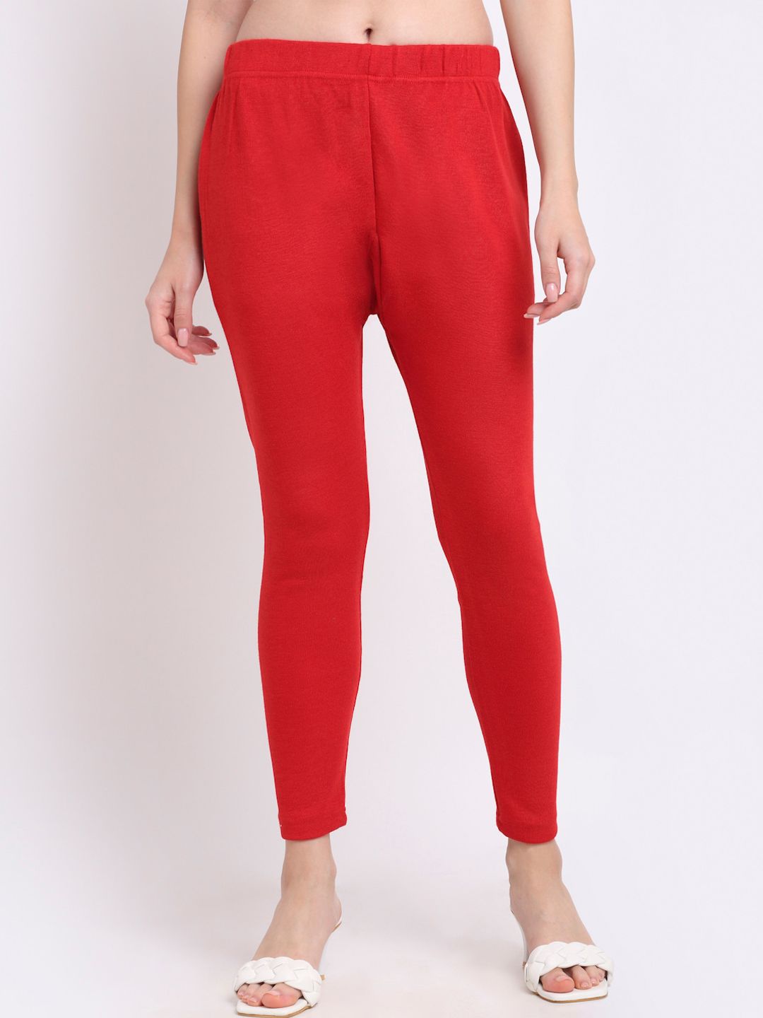 TAG 7 Pack Of 2 Women Peach & Red Wool Leggings