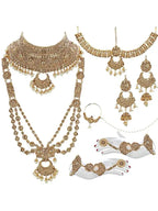 Tehzeeb Creations Traditional Stone Bridal Set 9 Pcs. For Girls & Women