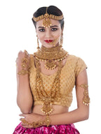 Tehzeeb Creations Traditional Stone Bridal Set 9 Pcs. For Girls & Women