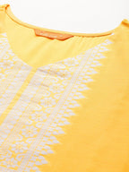 Indo Era Woven Design Jacquard Chanderi Silk Kurta With Trousers & Dupatta - Distacart
