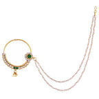 Tehzeeb Creations Wedding Designer Gold-Polished Dulhan Choker Bridal Set with sheeshpatti for Girls & Women