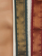 Sethukrishna Men Cream-Coloured Solid Dhotis With Angavastram - Distacart