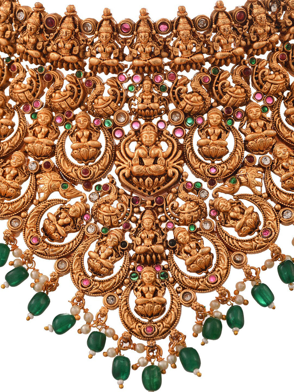 Saraf RS Jewellery Gold-Plated Stone-Studded Jewellery Set - Distacart