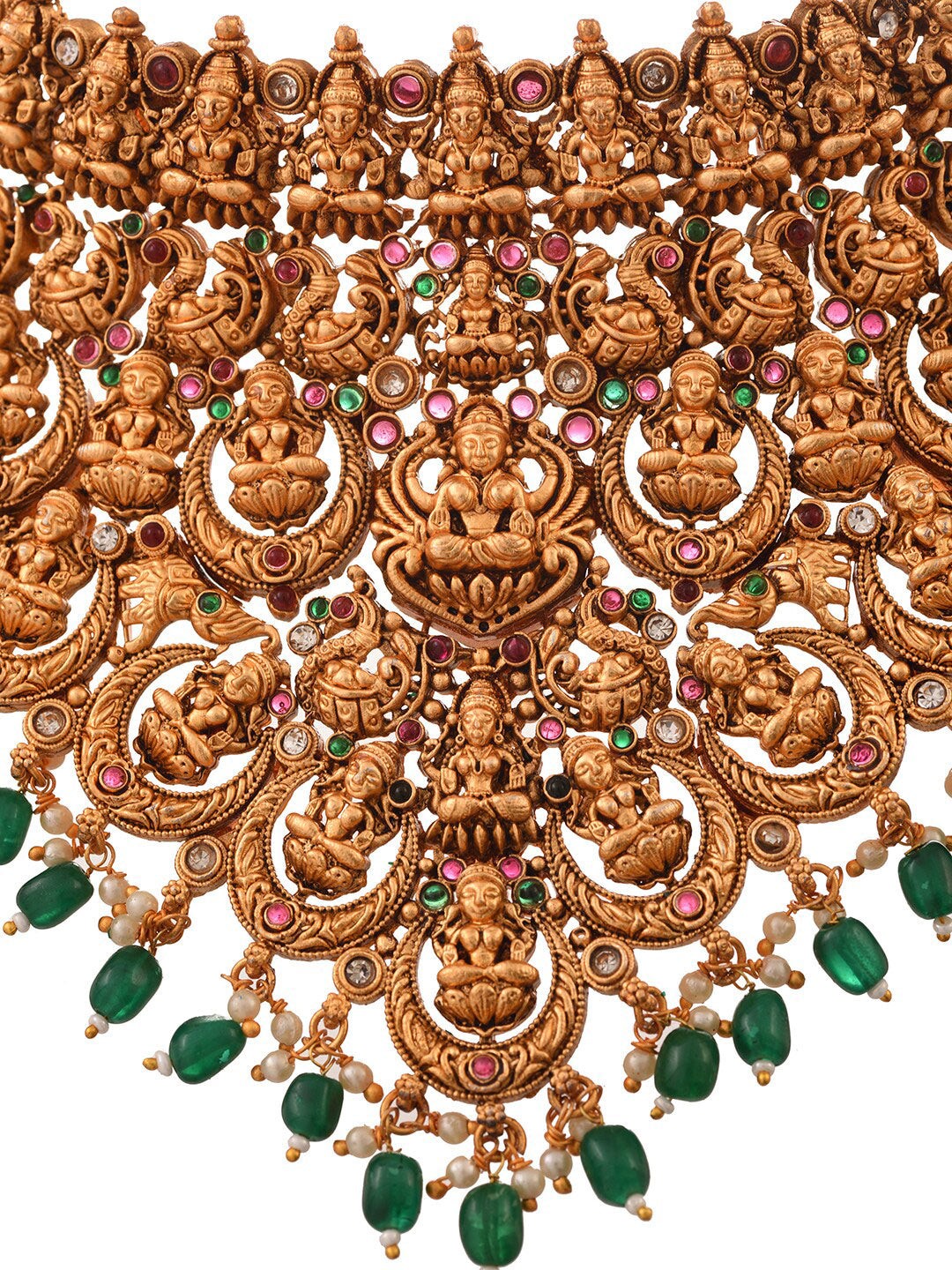 Saraf RS Jewellery Gold-Plated Stone-Studded Jewellery Set - Distacart