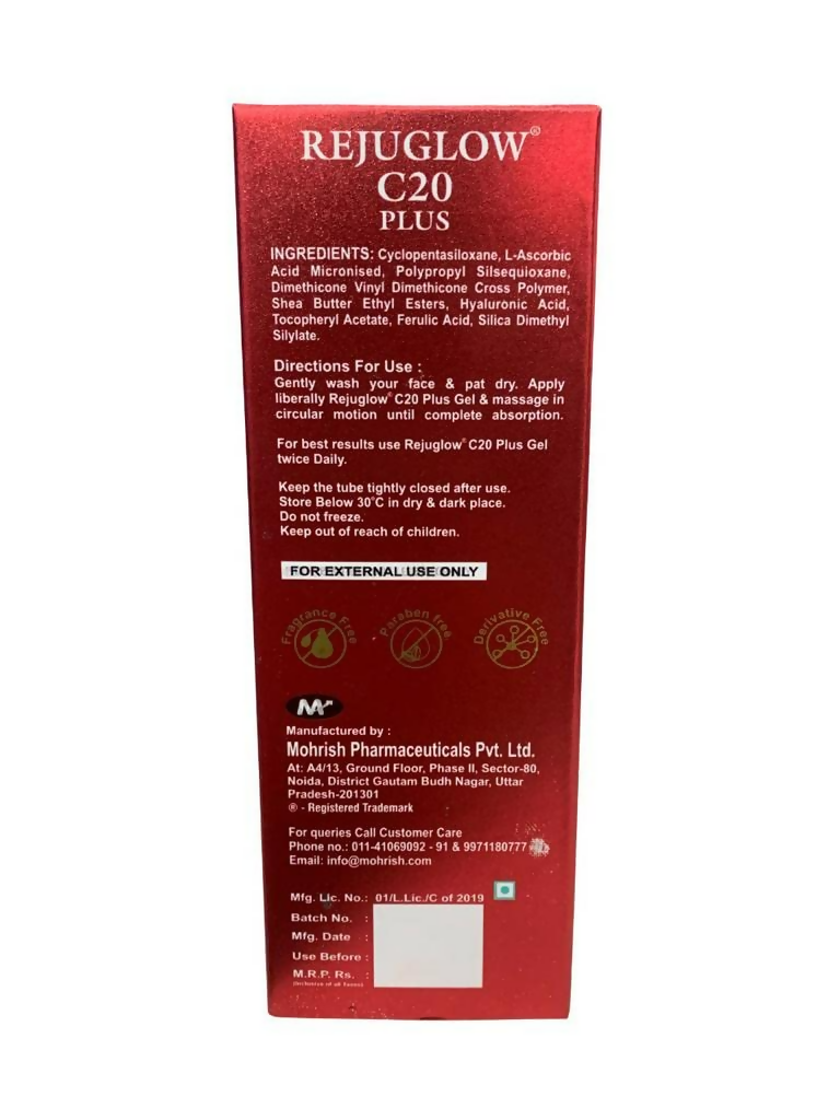 Rejuglow C 20 Plus Gel Enriched With Vitamin E