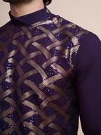 Vastranavya Traditional Festival Wear Pure Silk Thread & Sequence Embroidered Work Kurta