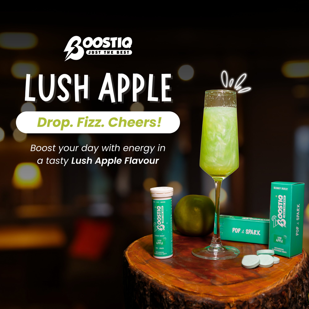 BOOSTIQ Pop & Spark Effervescent Tablets - Lush Apple