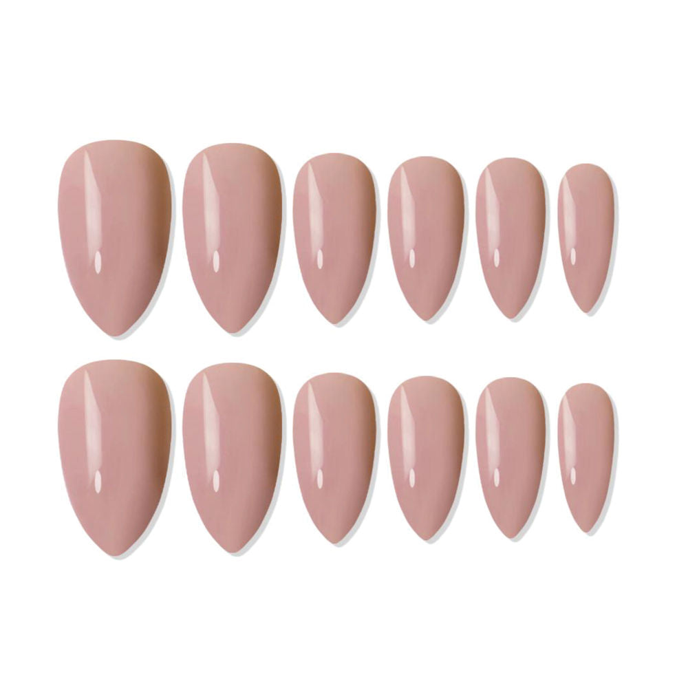 shills professional reusable press on nails almond spn610