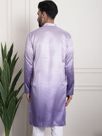 Sojanya Woven Design Mandarin Collar Silk Cotton Kurta