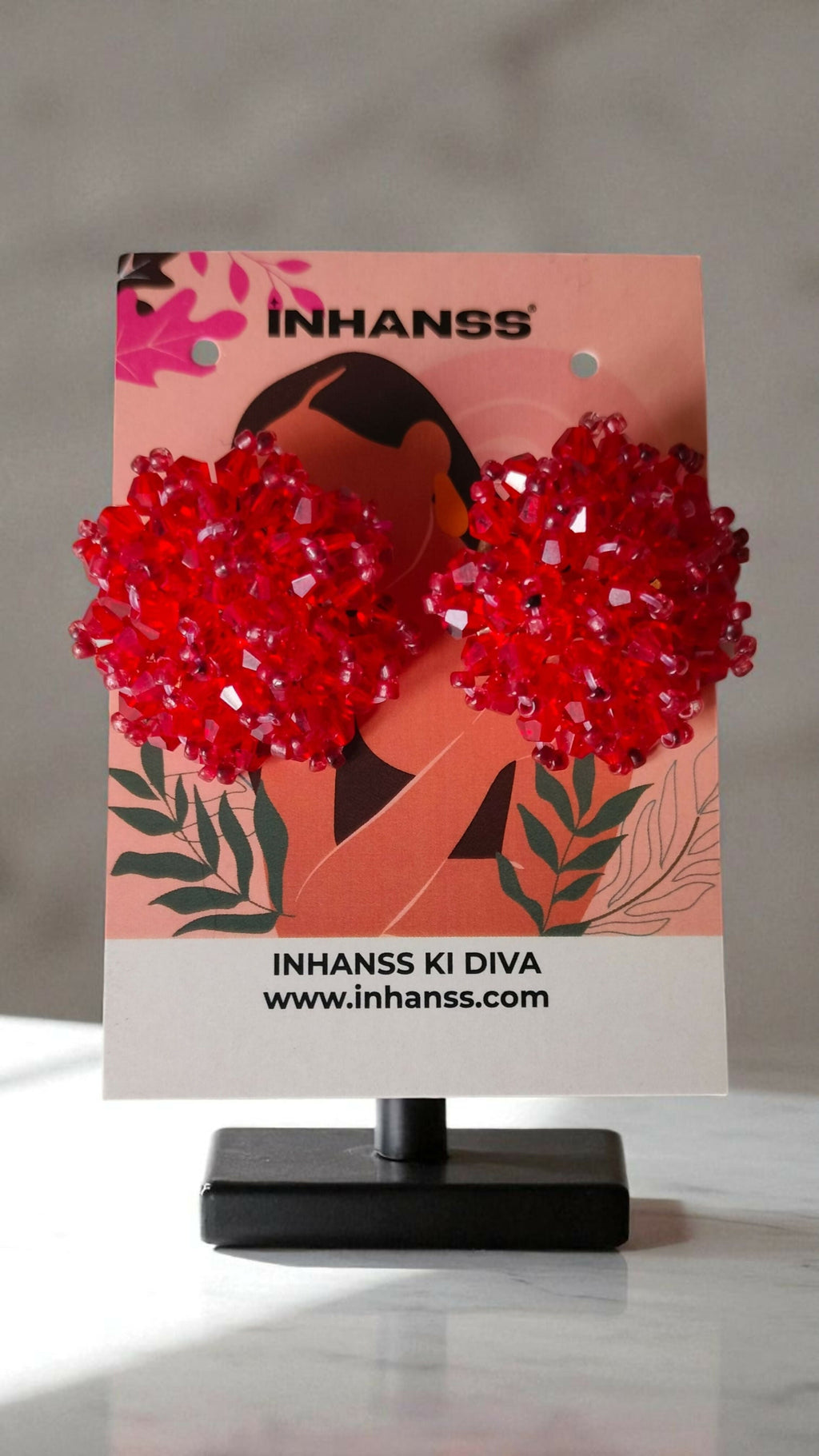 Inhanns Premium Everyday Studs - Light Maroon - Distacart