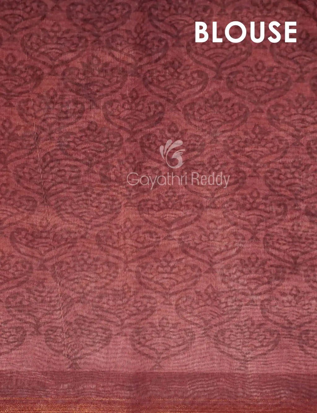 Red Onion All Over Printed Semi Chanderi Saree By Gayathri Reddy Designer Studio - Distacart