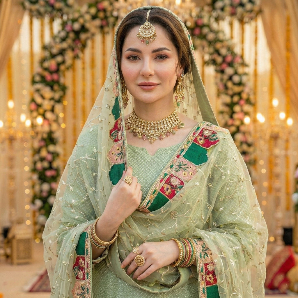 Anaita Green Georgette Stitched Suit With Embroidery & Sequence Work - Distacart
