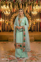 Anaita Sky Blue Georgette Stitched Suit With Embroidery & Sequence Work - Distacart