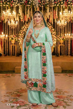 Anaita Sky Blue Georgette Stitched Suit With Embroidery & Sequence Work - Distacart