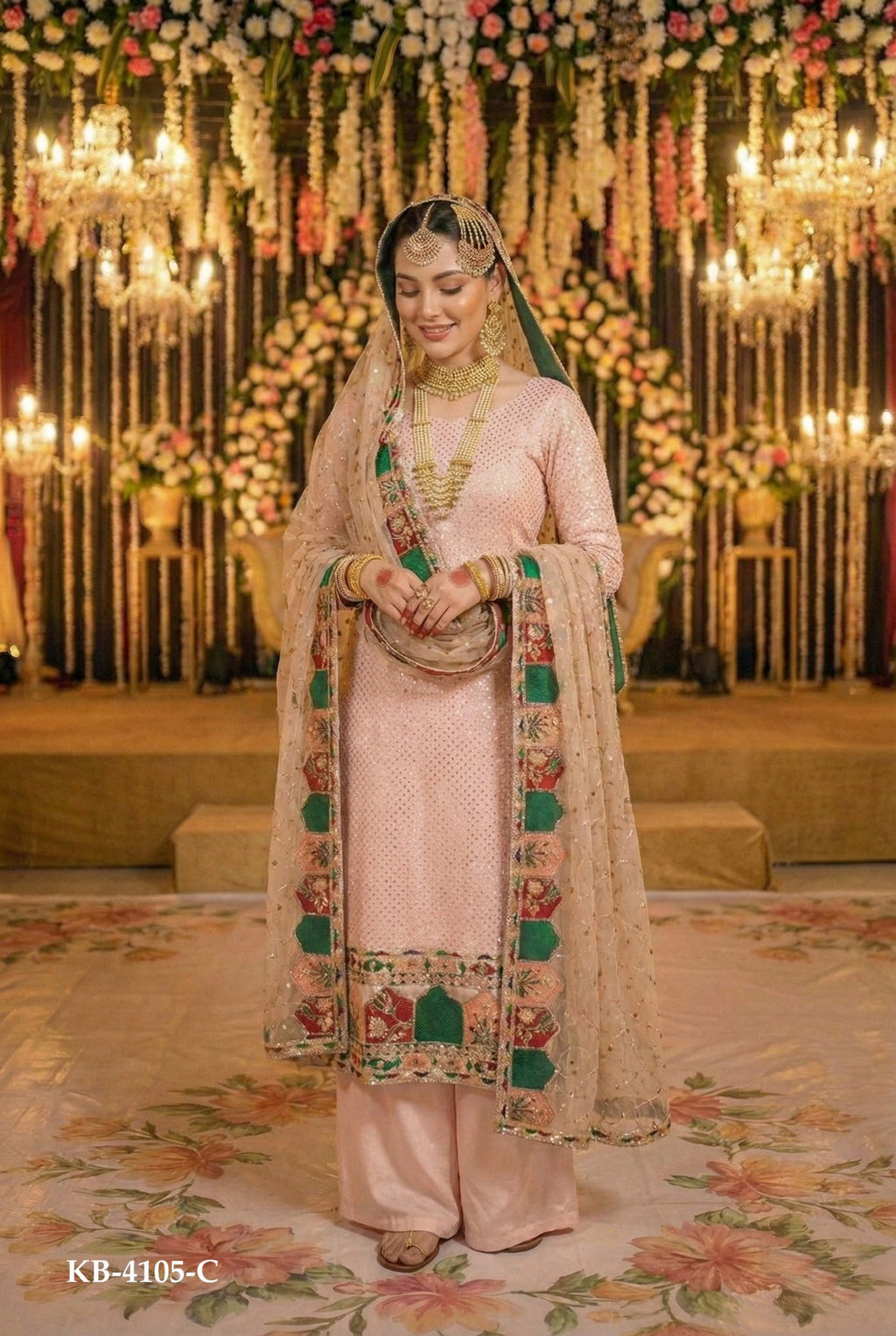 Anaita Pink Georgette Stitched Suit With Embroidery & Sequence Work - Distacart