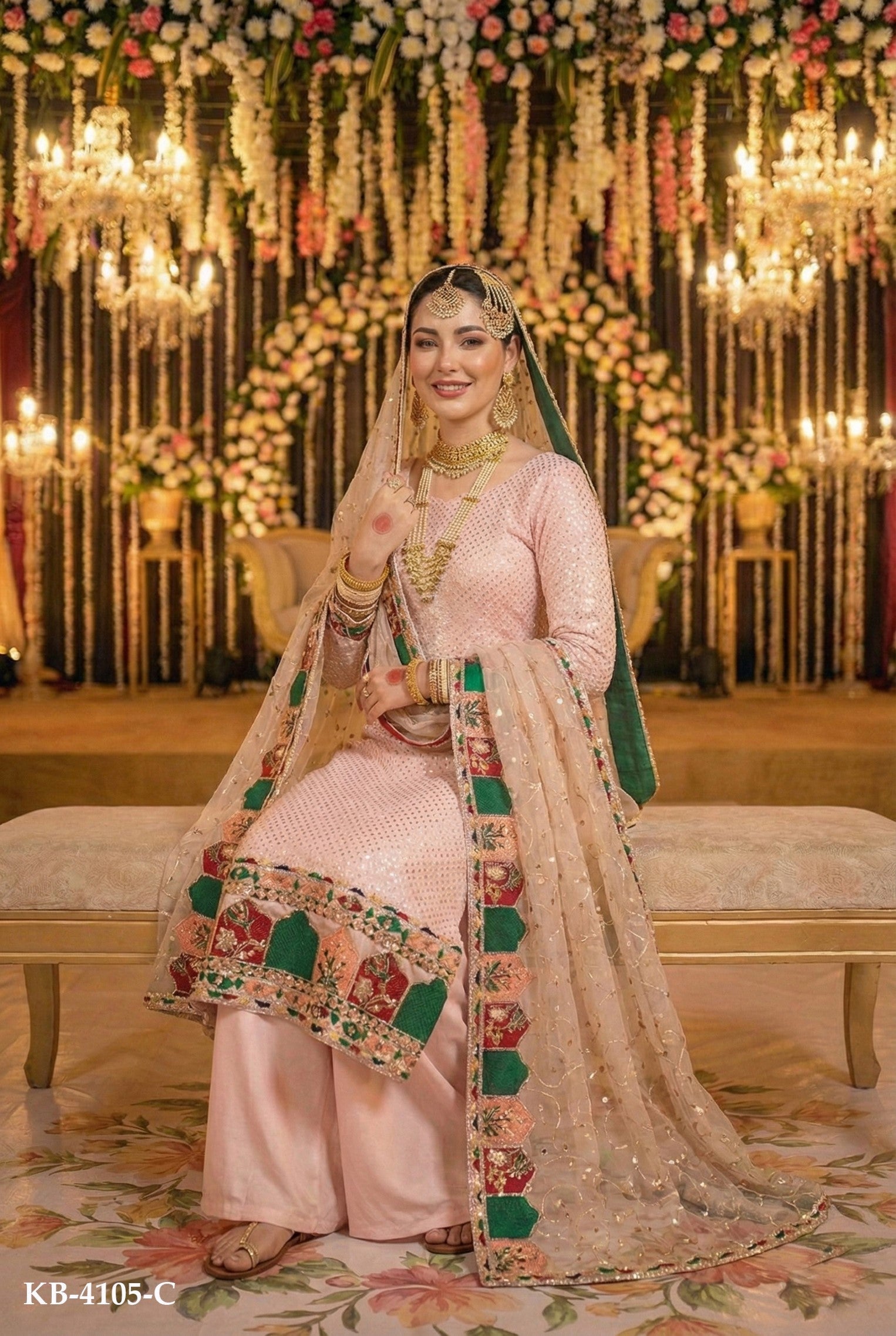 Anaita Pink Georgette Stitched Suit With Embroidery & Sequence Work - Distacart