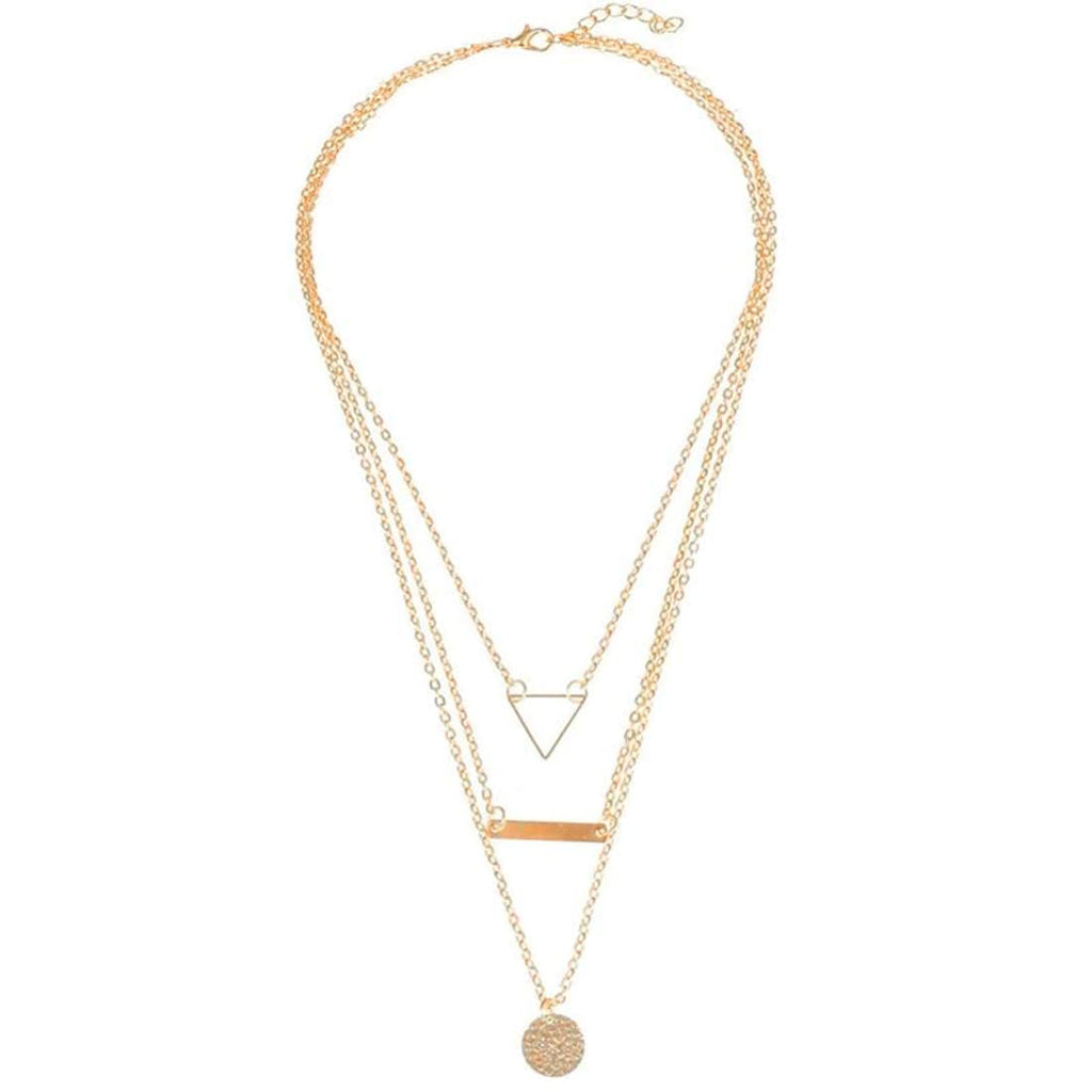 Gold-Toned Alloy Set Of 2 Multi Layer Designer Necklace - The Pari