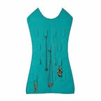 Green Color - Fabric Hanging Dress Double Sided Jewelry Organizer - Distacart
