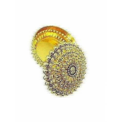 Golden - Decorative Organza Potli Basket (Pack Of 6) - Distacart