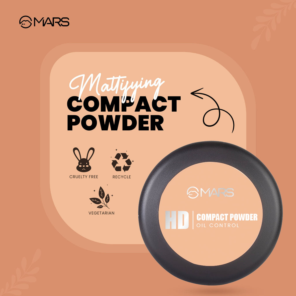 MARS Cosmetics HD Mattifying Compact Powder - 04 -Brown Sugar - Distacart