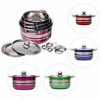Kitchen Cooking Stainless Steel Gas Induction Cookware Set with Lid - 4 Pieces